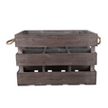 Rustic Farmhouse Wooden 6-Bottle Crate